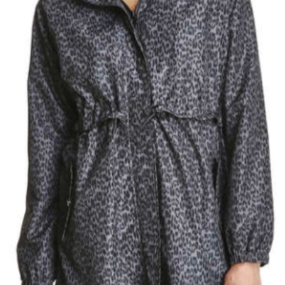 Women's Gray Leopard Print Jacket